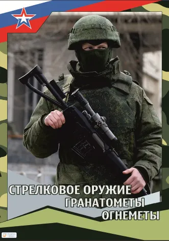 Комплект плакатов «Стрелковое оружие, гранатометы, огнеметы» (13 шт.)